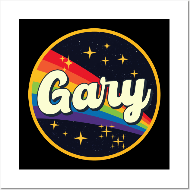 Gary // Rainbow In Space Vintage Style Wall Art by LMW Art